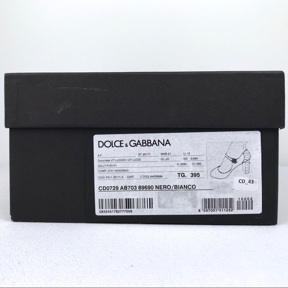 ❤️Host Pick❤️ Dolce Gabbana Black White Piano Shoe - Picture 8 of 8